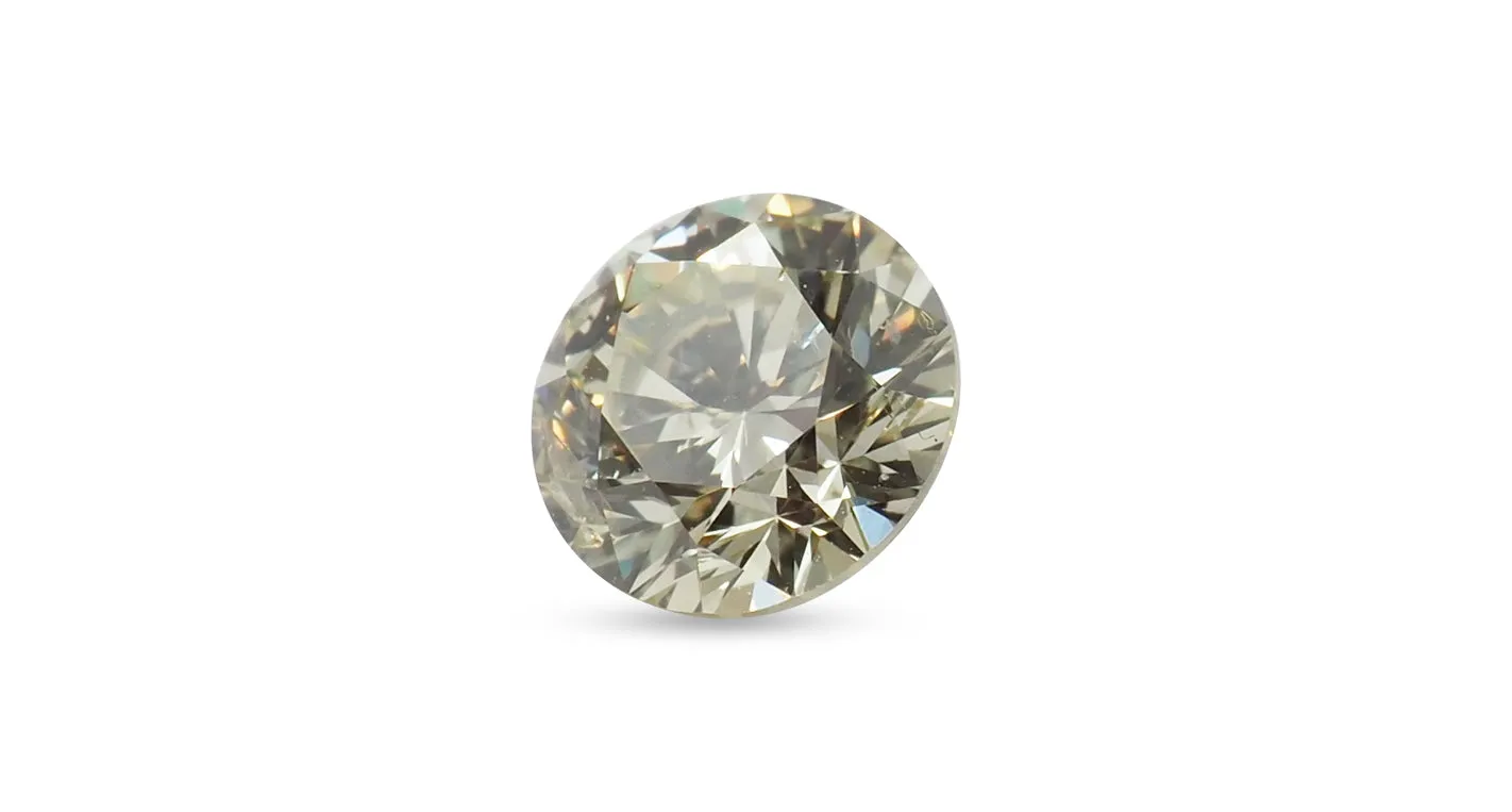 Fancy Colored Diamond - Fancy Light Brownish Greenish Yellow Diamond 0.70ct