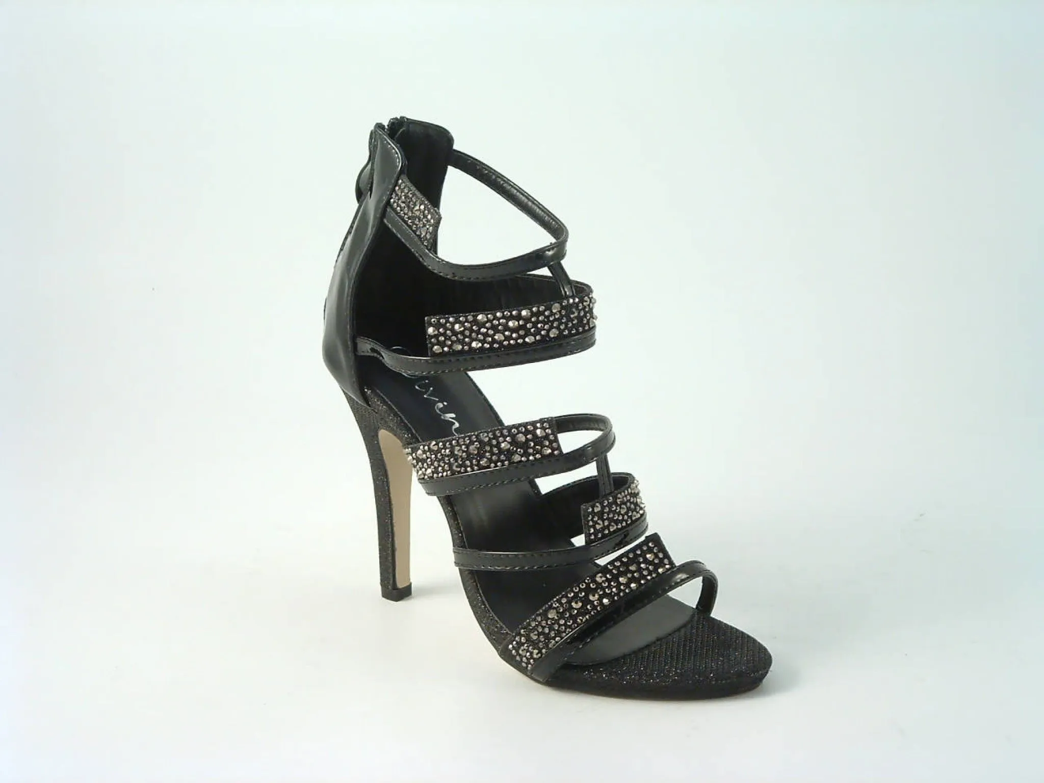 Glitz Shoes Divine Diamante Caged Strap Sandals