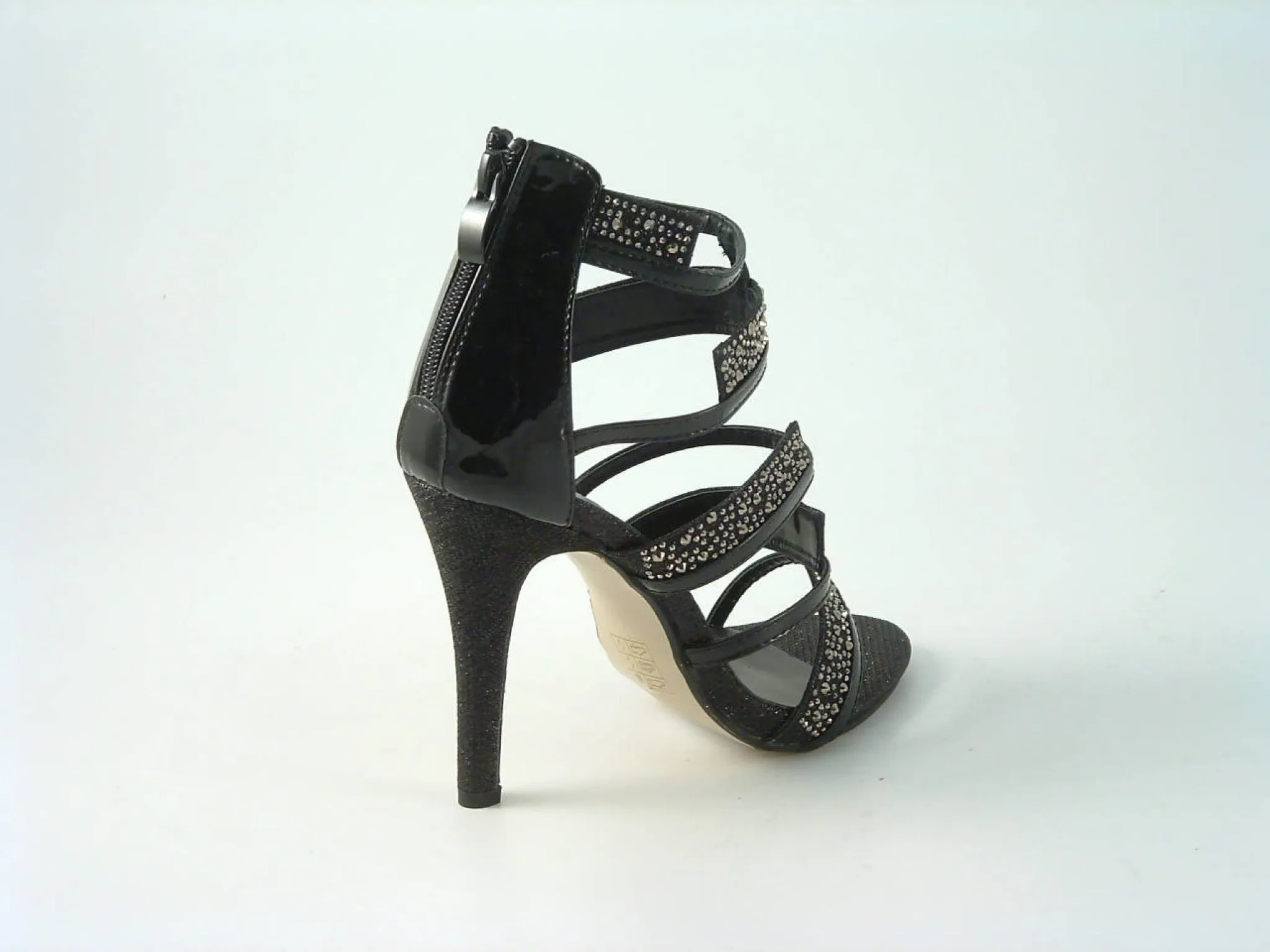 Glitz Shoes Divine Diamante Caged Strap Sandals