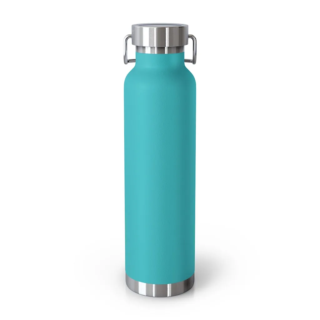 Laugh. Dance. Smile Insulated Bottle-Turquoise