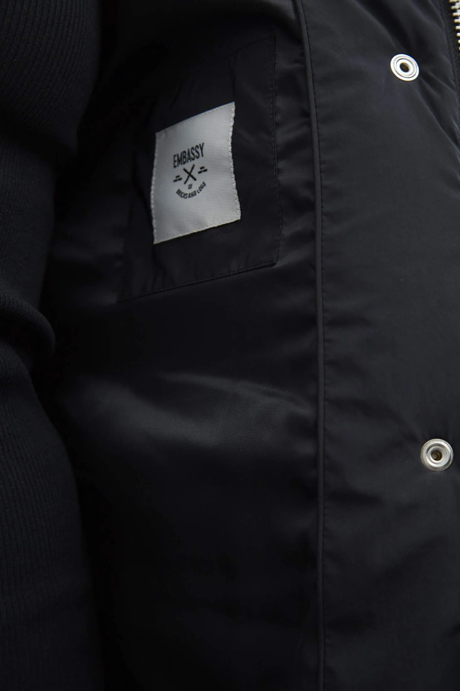 lyndon down Jacket black <br> by Embassy of Bricks and Logs