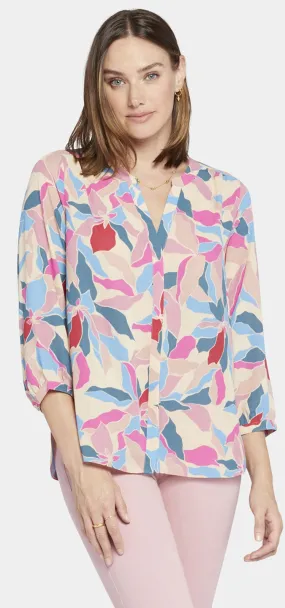 Pintuck Blouse Grafische Print | Graceway