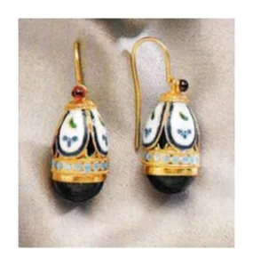 Princess Alexandra Garnet Screw Back Earrings