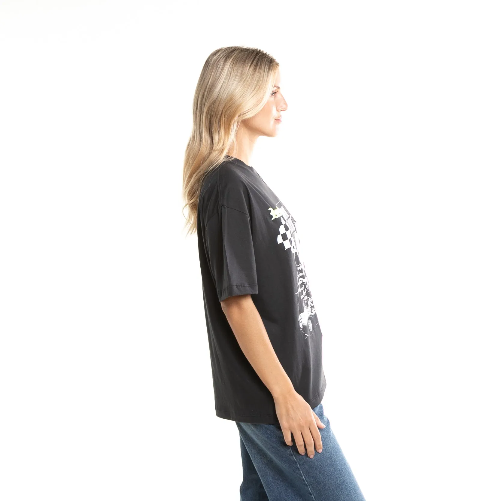 Remera Mc Rusty Nightlight Oversize Tee Ld Black