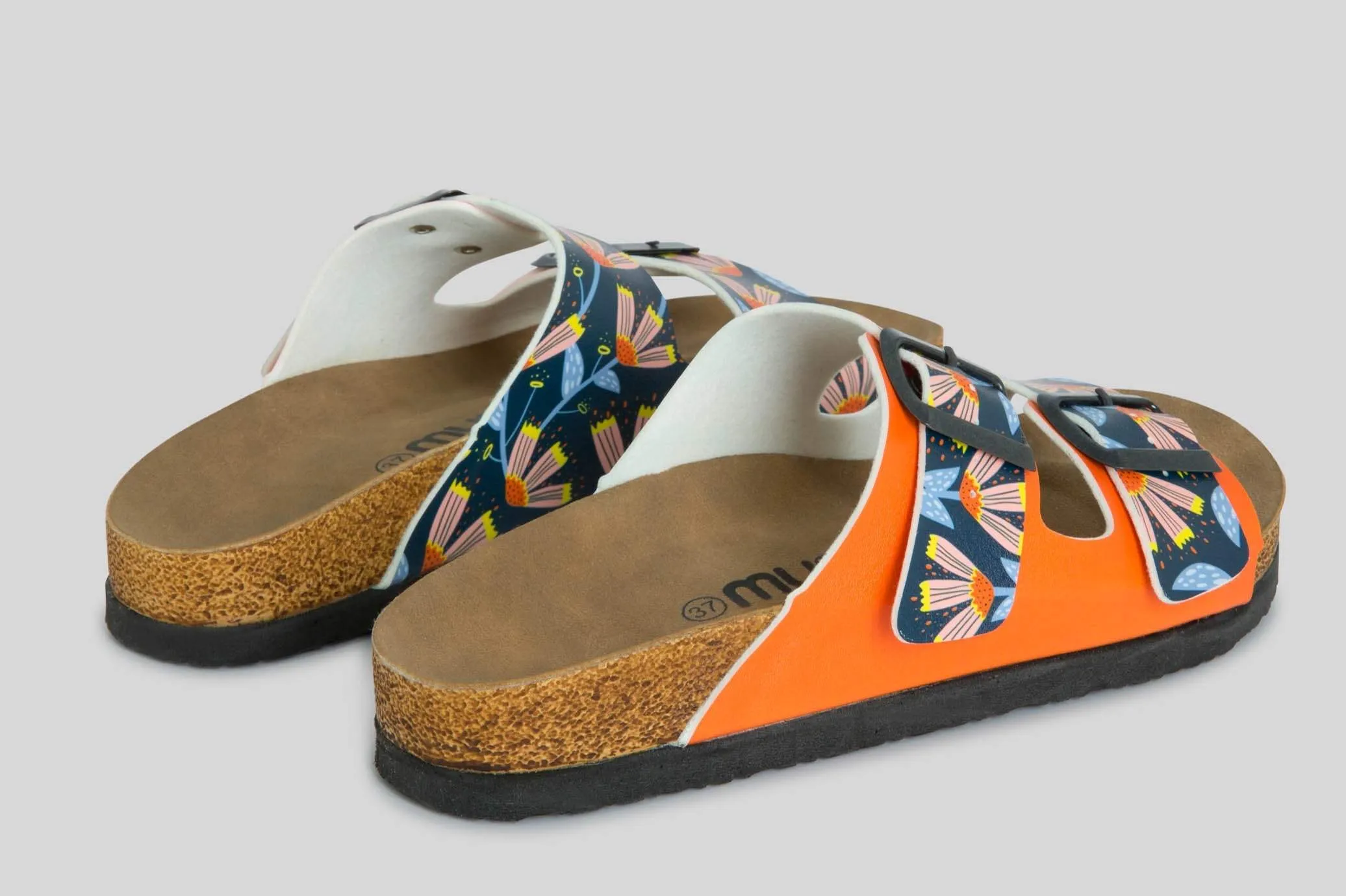 Sandalias Flores de Neon