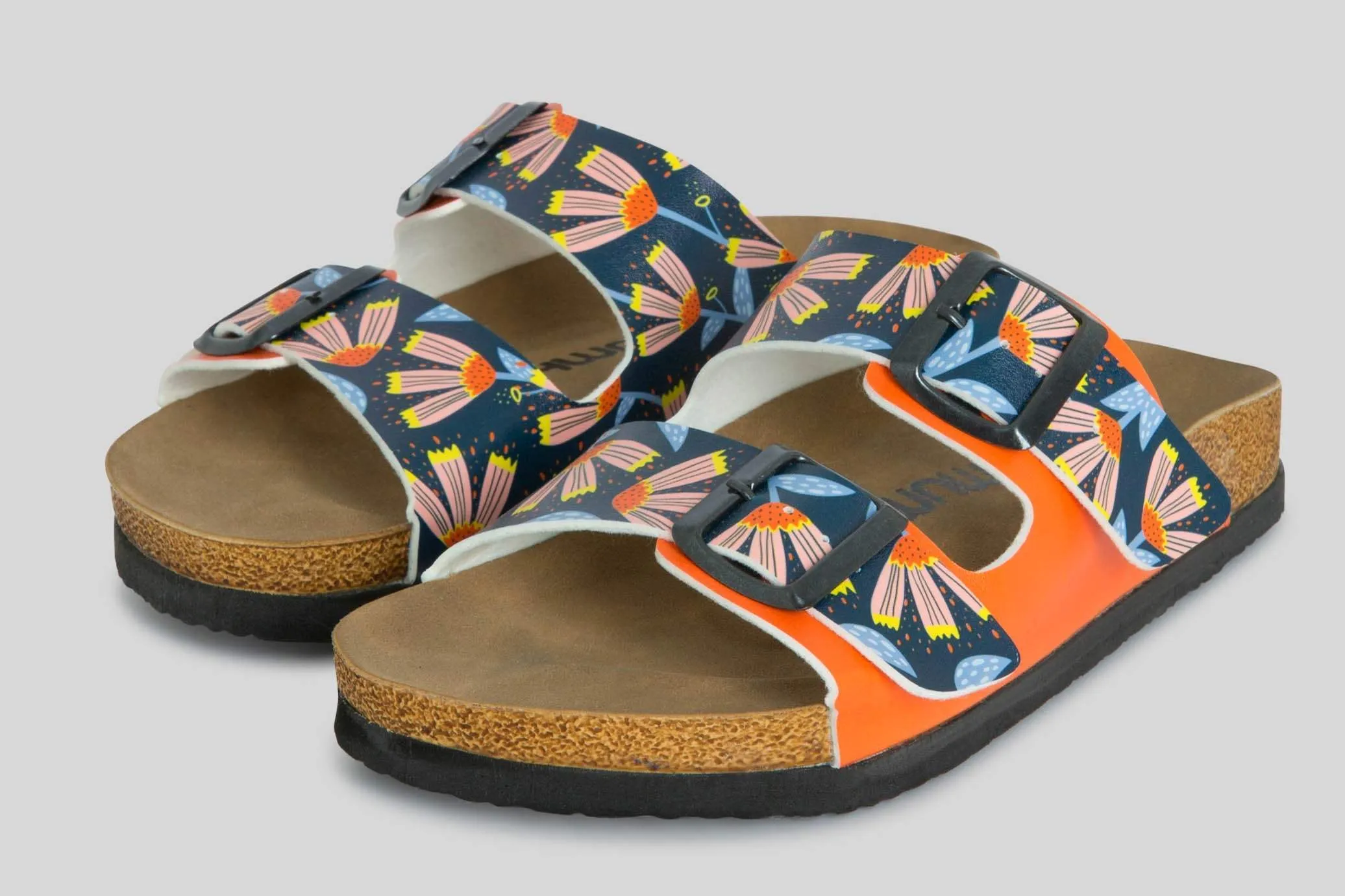 Sandalias Flores de Neon