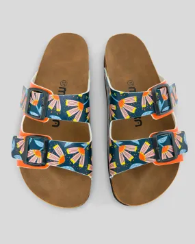 Sandalias Flores de Neon