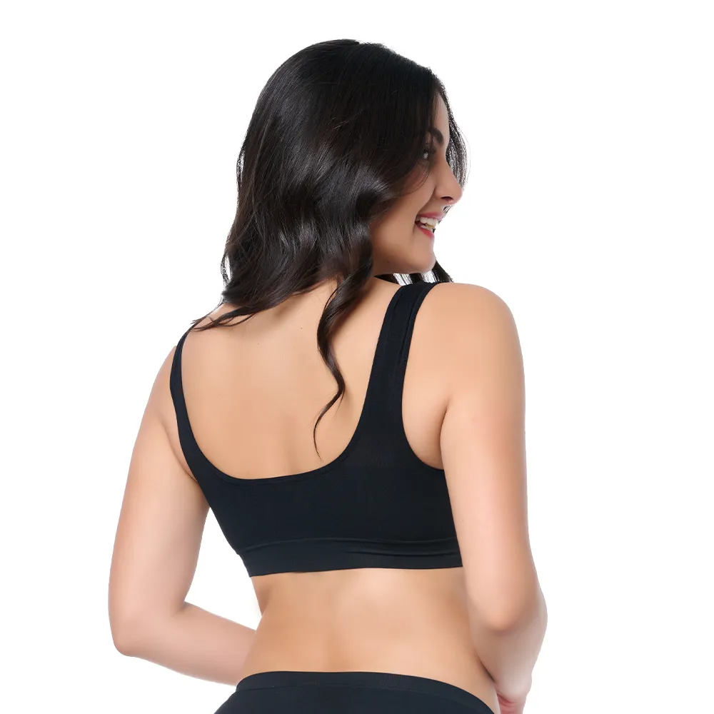 Top seamless con almohadillas removibles negro 5350 Carnival