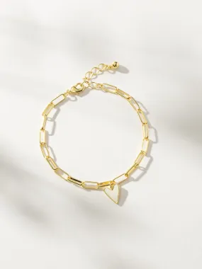 White Heart Bracelet